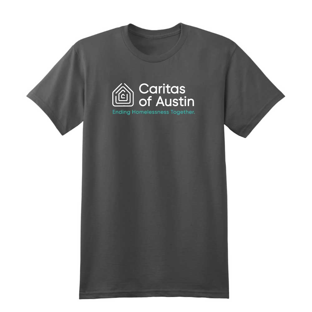 Caritas of Austin Full Front Logo Tee - Smoke Gray
