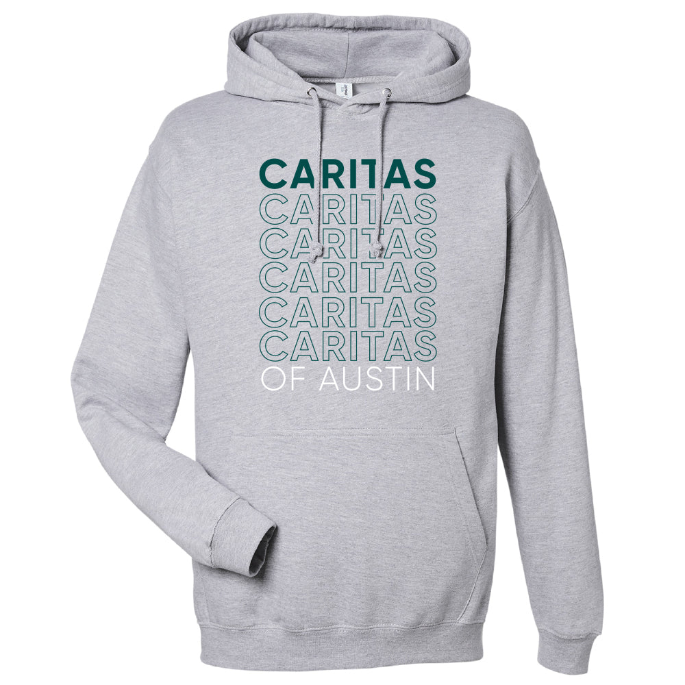 Caritas of Austin Cascading Text Hoodie