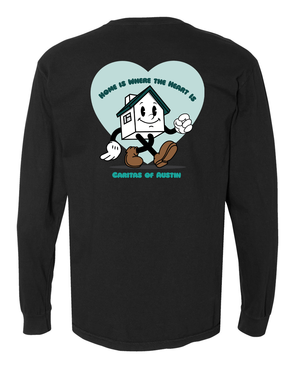 Caritas of Austin Retro House Long Sleeve Shirt