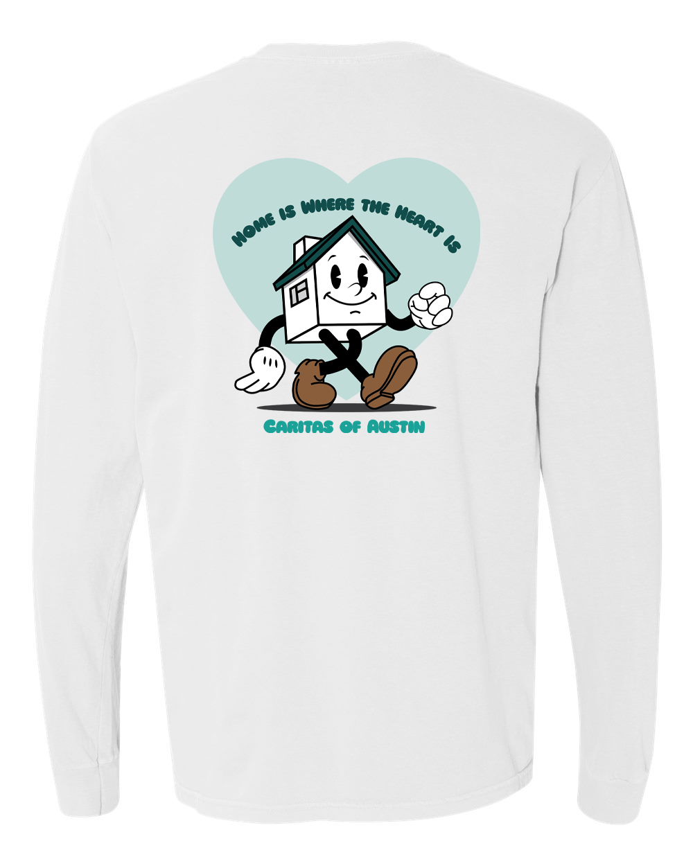Caritas of Austin Retro House Long Sleeve Shirt